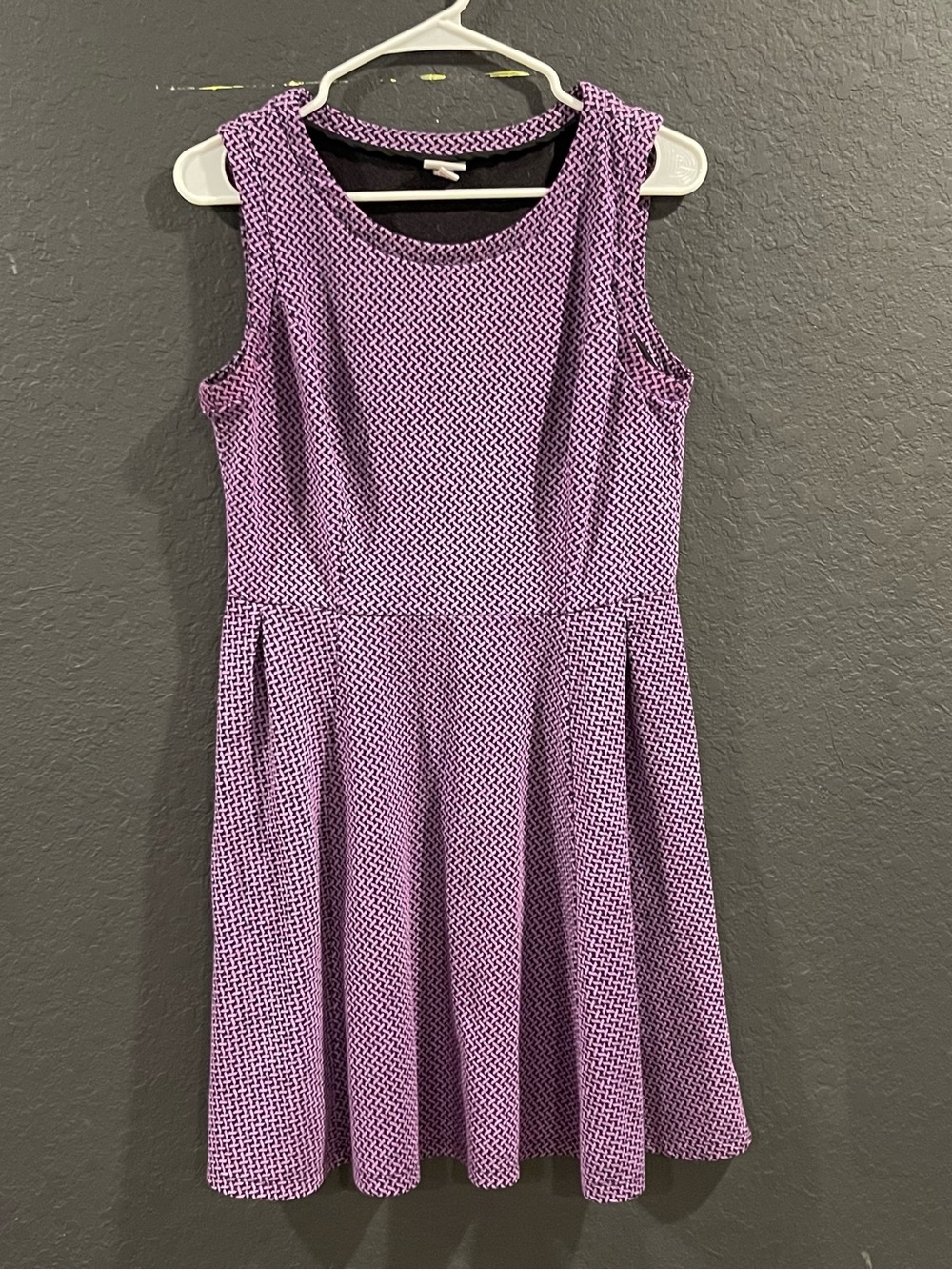 Merona Purple Textured Sleeveless Fit-and-Flare Mini Dress